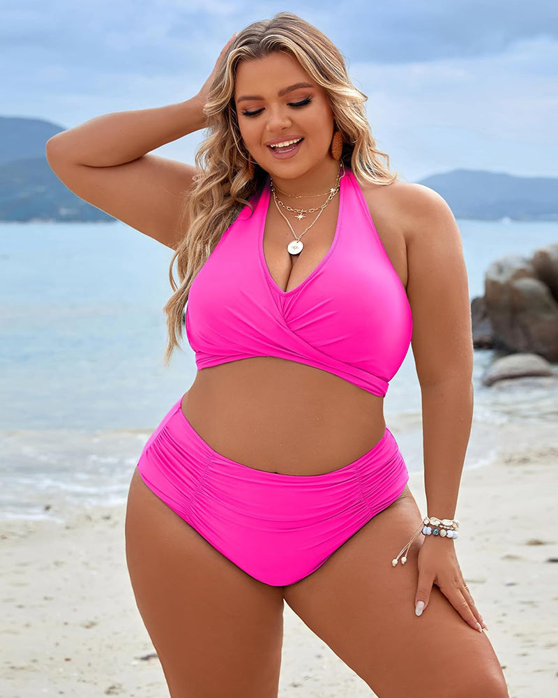 BlissShe® Tummy Control Bathing Suits Modest High Waisted Bikini Sets