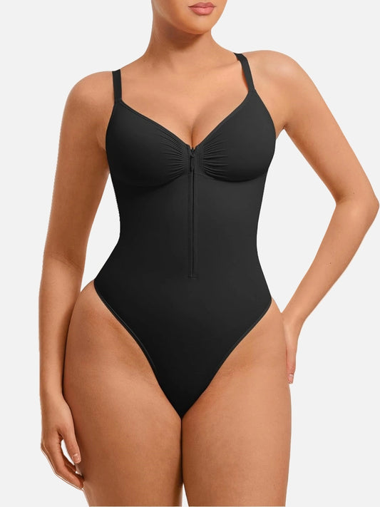 Tummy Tucking Seamless Bodysuit with Corset Zipper