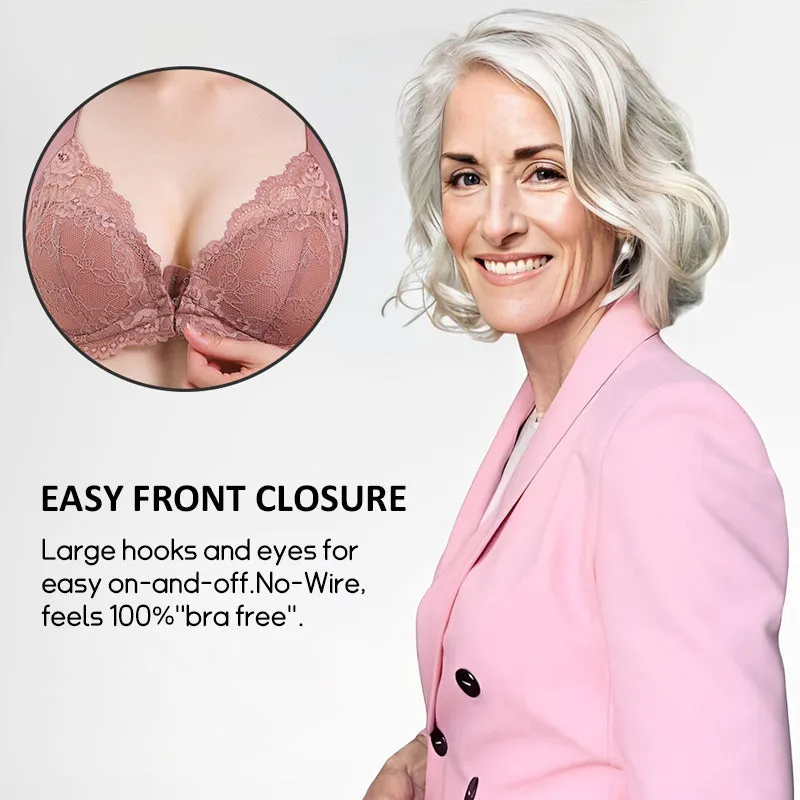 BlissShe®FRONT CLOSURE '5D' SHAPING WIRELESS BEAUTY BACK BRA(BUY 1 GET 2 FREE)-Pink