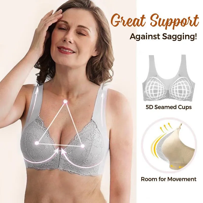 BlissShe®FRONT CLOSURE '5D' SHAPING WIRELESS BEAUTY BACK BRA(BUY 1 GET 2 FREE)-BEIGE