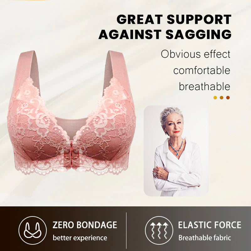 BlissShe®FRONT CLOSURE '5D' SHAPING WIRELESS BEAUTY BACK BRA(BUY 1 GET 2 FREE)-Pink