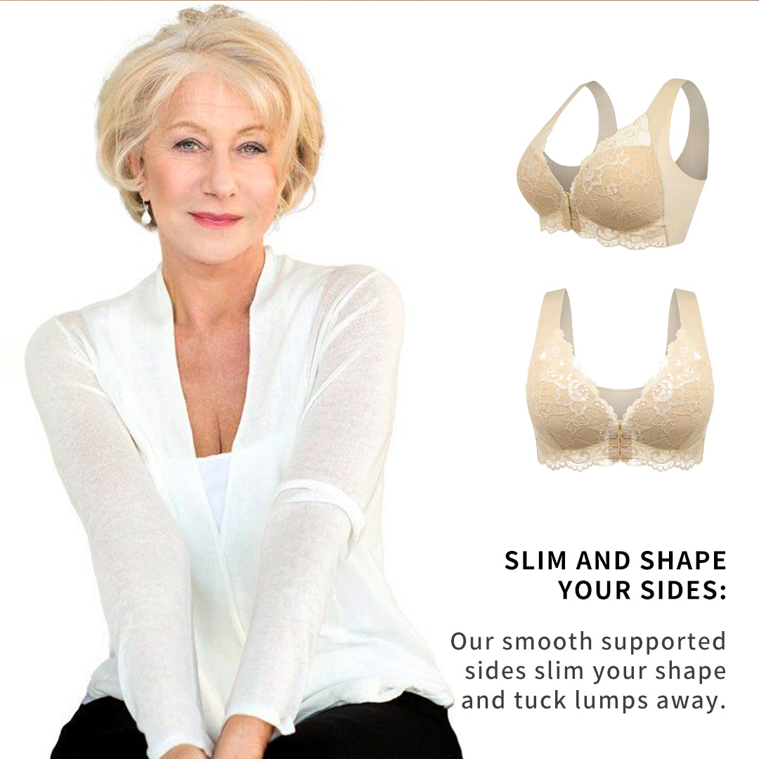 BlissShe®FRONT CLOSURE '5D' SHAPING WIRELESS BEAUTY BACK BRA(BUY 1 GET 2 FREE)-BEIGE