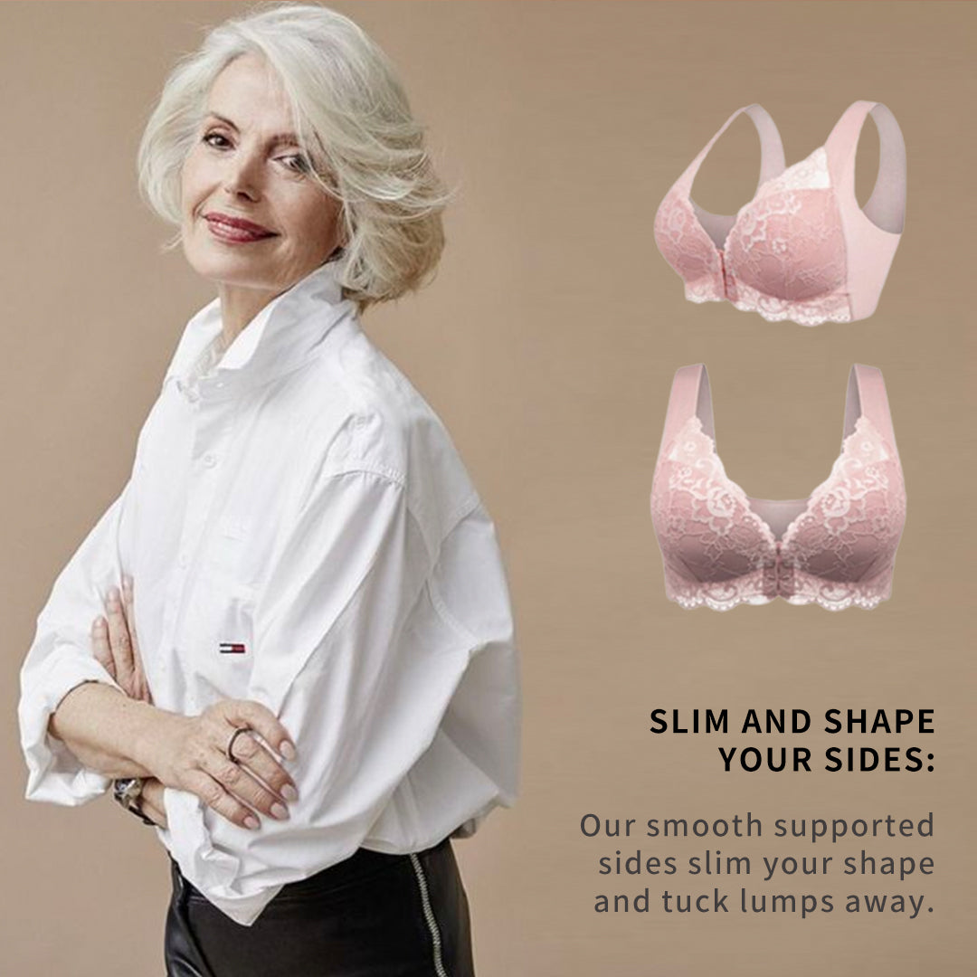 BlissShe®FRONT CLOSURE '5D' SHAPING WIRELESS BEAUTY BACK BRA(BUY 1 GET 2 FREE)-Pink