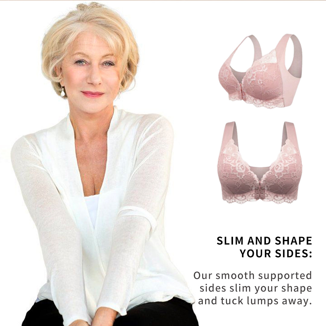 BlissShe®FRONT CLOSURE '5D' SHAPING WIRELESS BEAUTY BACK BRA(BUY 1 GET 2 FREE)-Pink