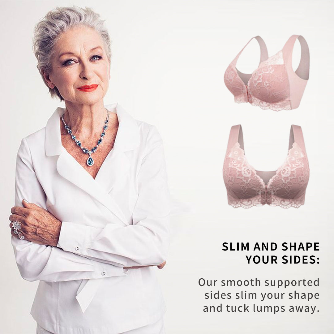 BlissShe®FRONT CLOSURE '5D' SHAPING WIRELESS BEAUTY BACK BRA(BUY 1 GET 2 FREE)-Pink