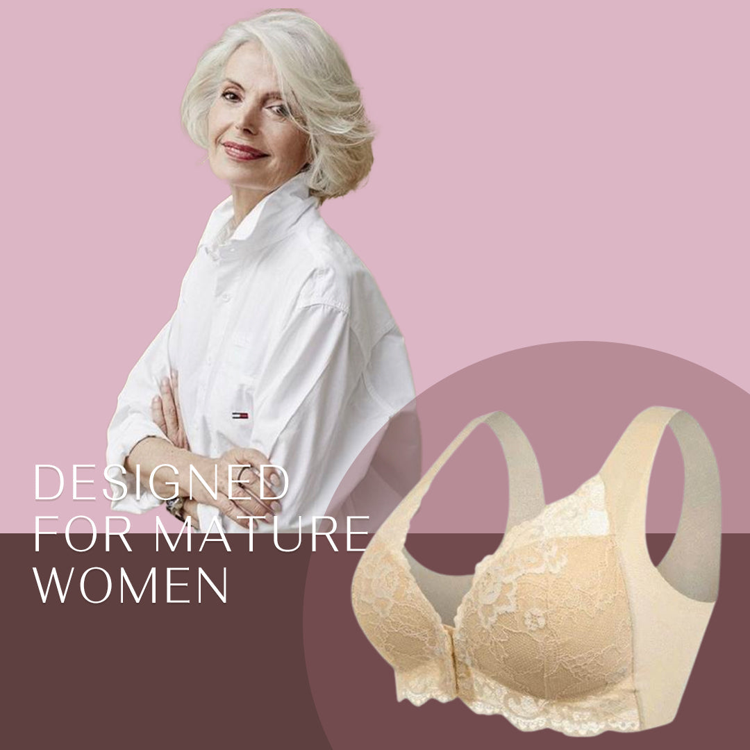 BlissShe®FRONT CLOSURE '5D' SHAPING WIRELESS BEAUTY BACK BRA(BUY 1 GET 2 FREE)-BEIGE