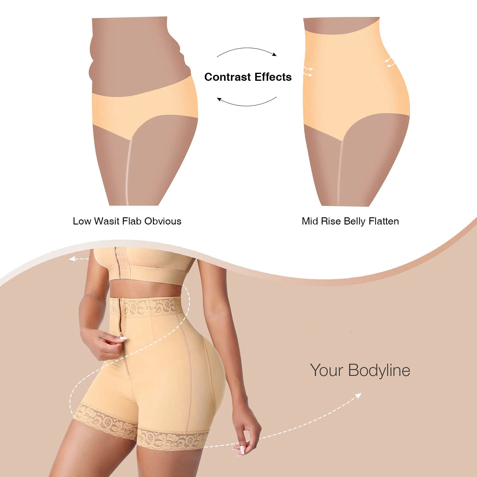 BlissShe® Boned Sculpt High Waist Shorts