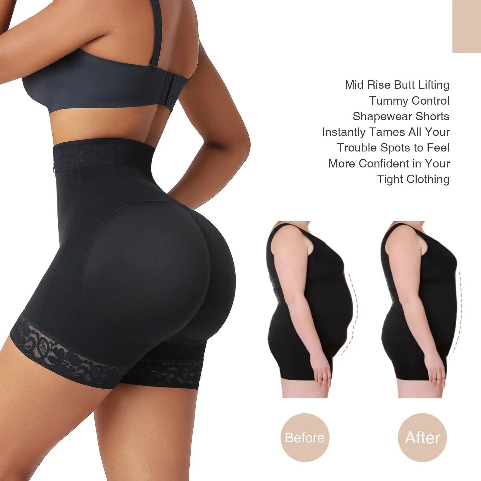 BlissShe® Boned Sculpt High Waist Shorts