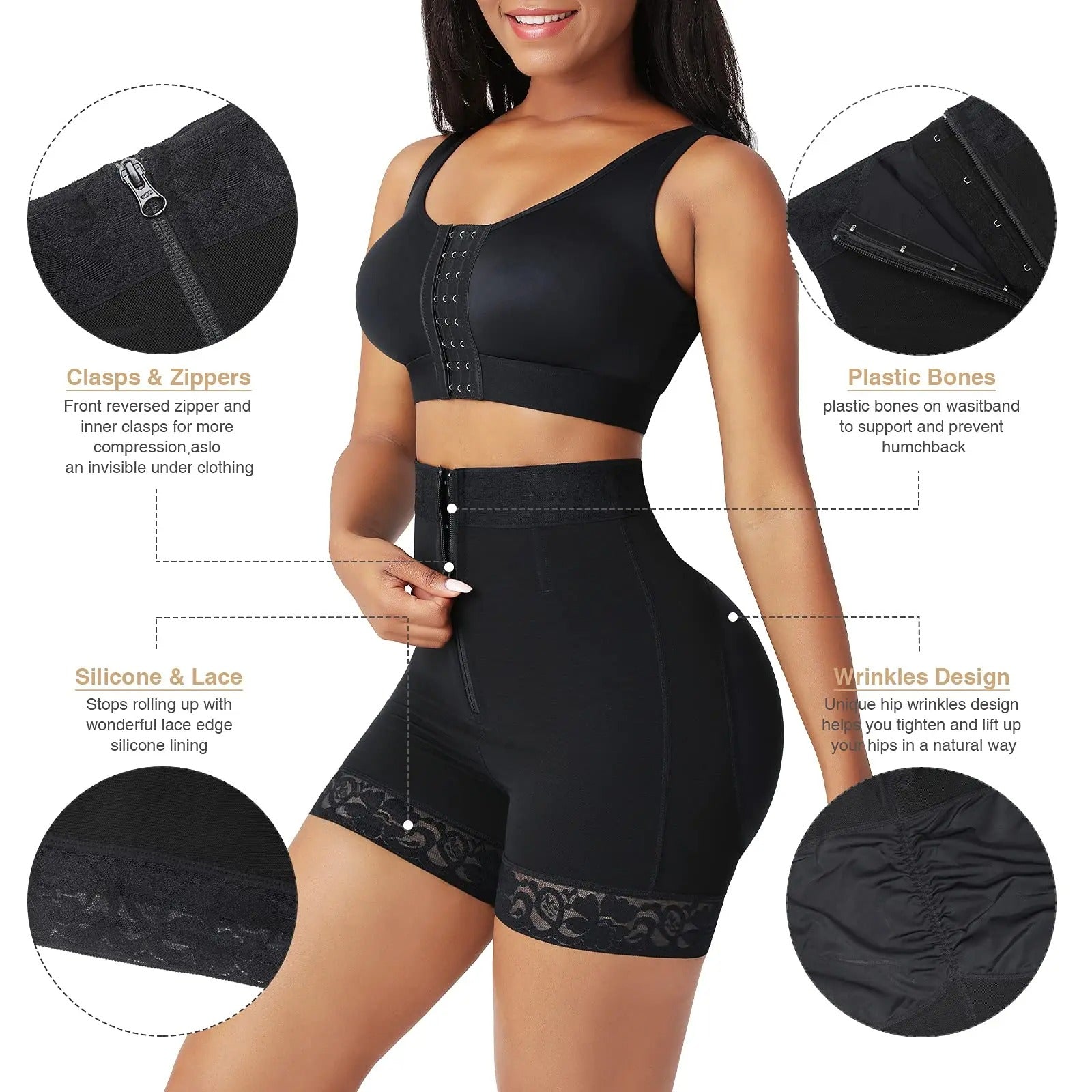 BlissShe® Boned Sculpt High Waist Shorts