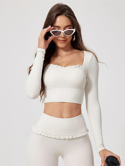 Cute Ruffle Long Sleeve Top