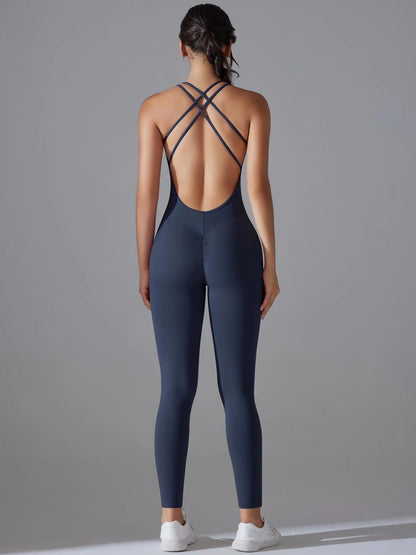 Cross Backless Jumpsuit