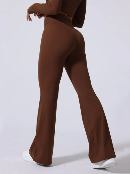 V-Cut Flared Leggings