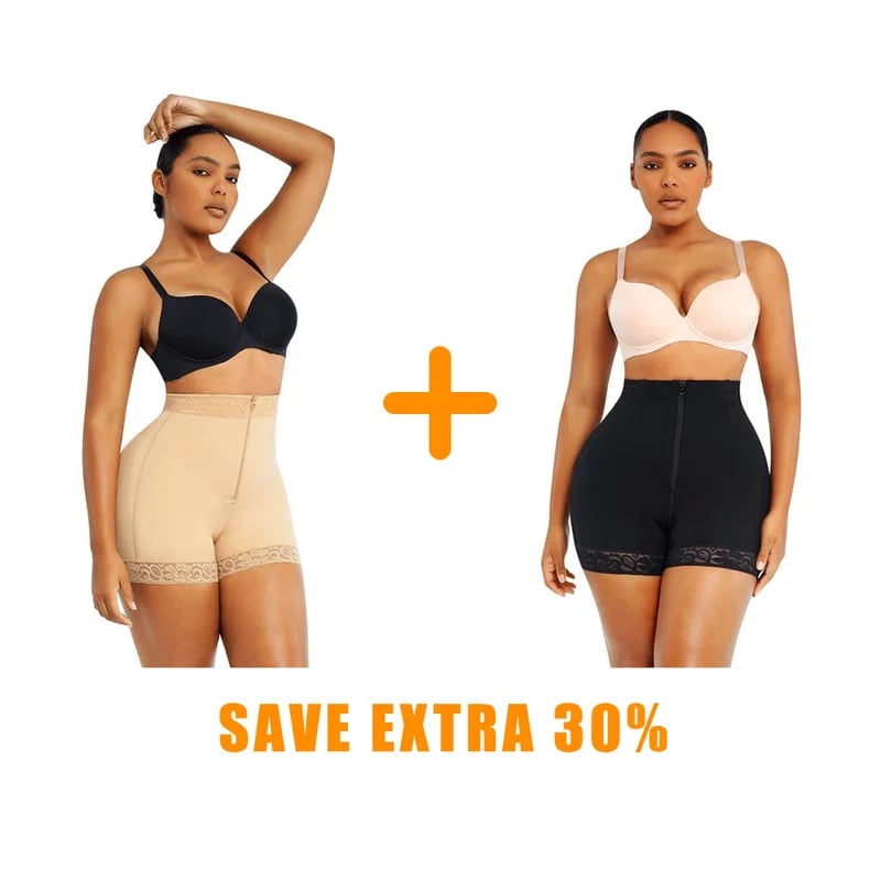 ⏰LAST DAY 49% OFF⏰Lace Steel Boned Butt Enhancer Shorts Shapewear💃🏽