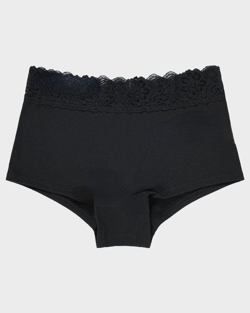 Solid Contrast Lace Briefs, Comfy Breathable Stretchy Intimates Panties, Women's Lingerie & Underwear