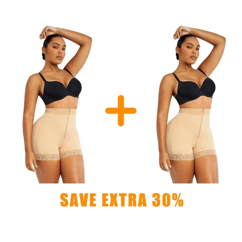 ⏰LAST DAY 49% OFF⏰Lace Steel Boned Butt Enhancer Shorts Shapewear💃🏽