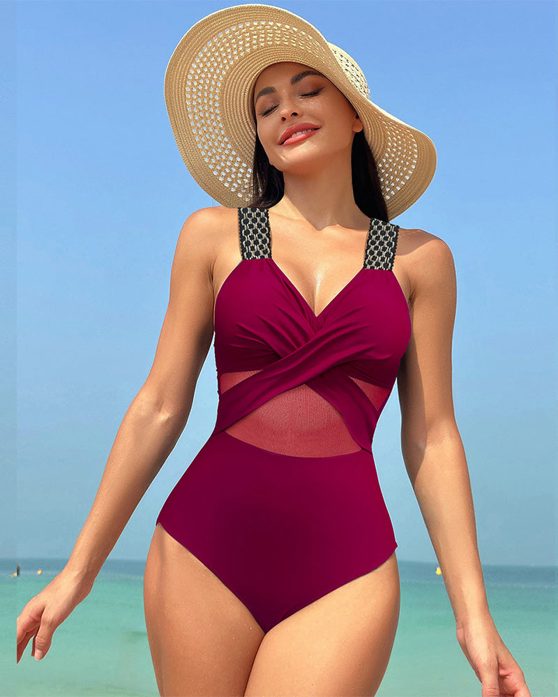 BlissShe® Front Crossover Slimming Swimwear