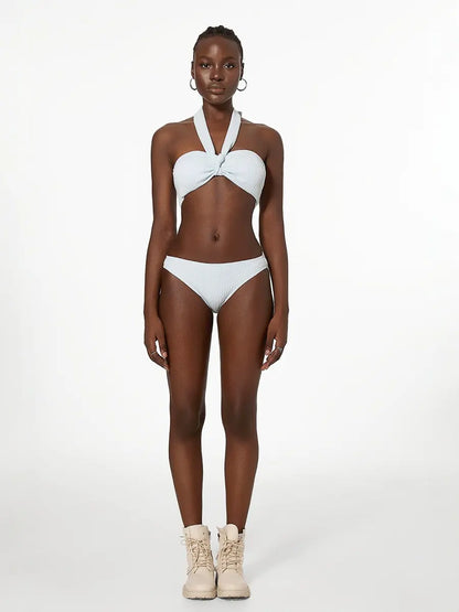 Noir Blanc - Knot Halter Bikini