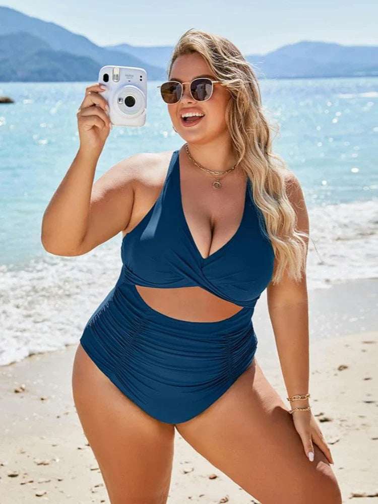 Cinched Waist Bombshell One Piece