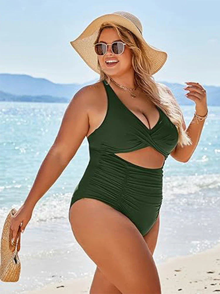 Cinched Waist Bombshell One Piece