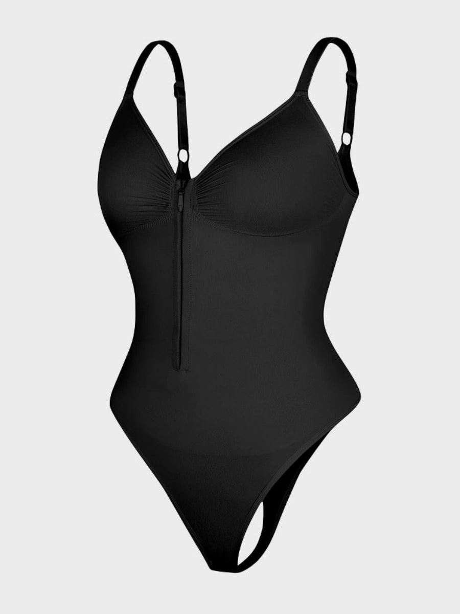 Tummy Tucking Seamless Bodysuit with Corset Zipper