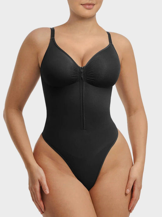 Tummy Tucking Seamless Bodysuit with Corset Zipper