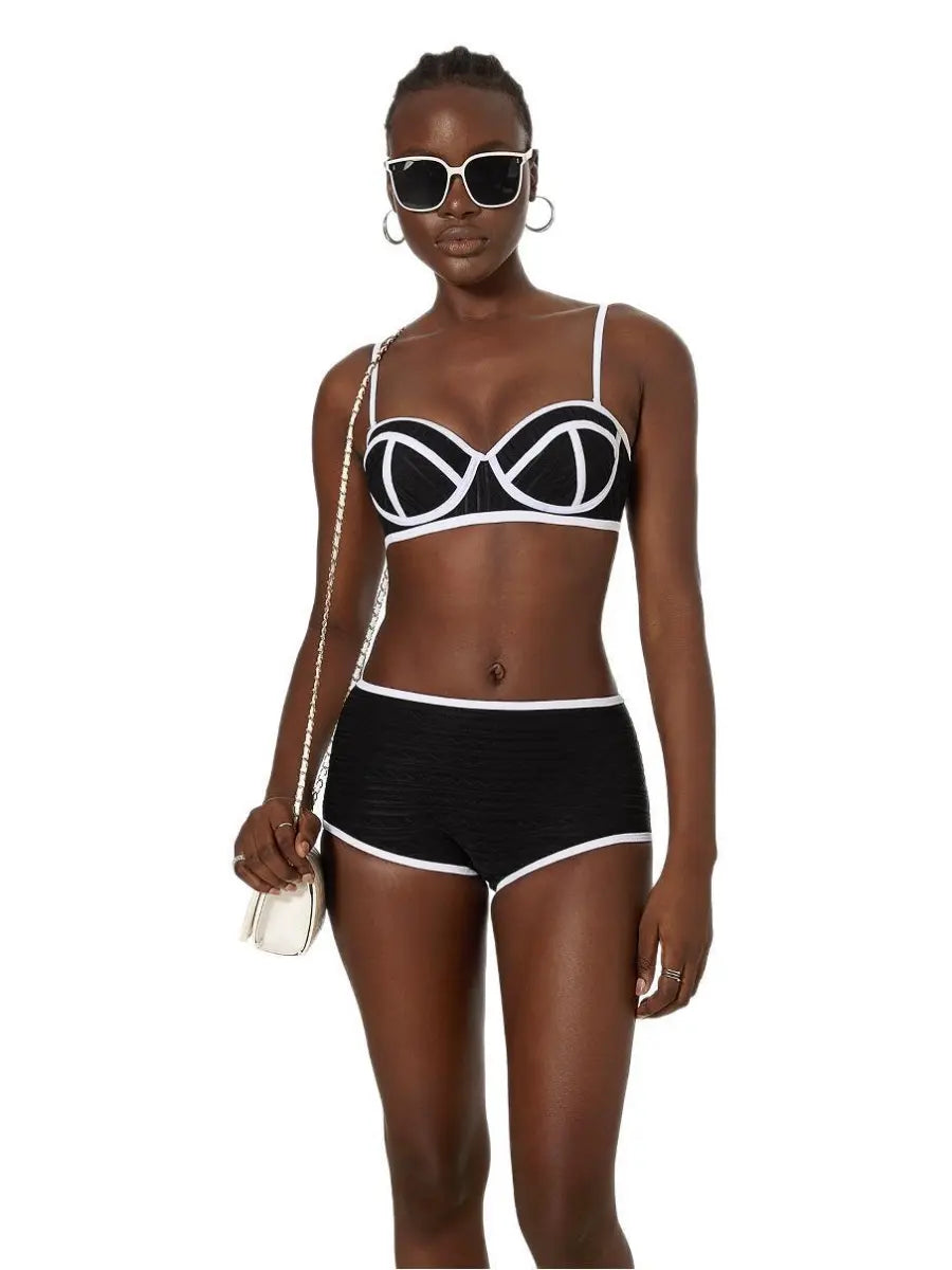 Noir Blanc - Retro Lines Bikini