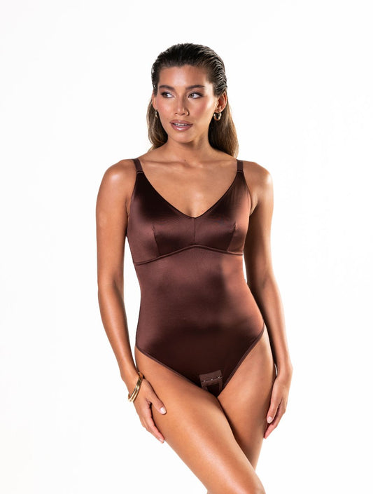 Bodysuit aus Satin mit Tanga