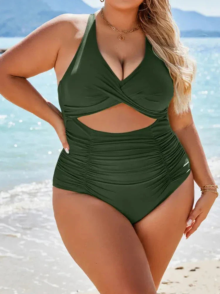 Cinched Waist Bombshell One Piece