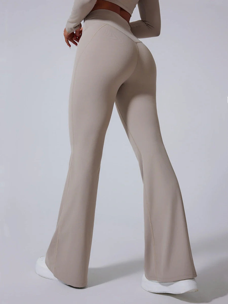 V-Cut Flared Leggings