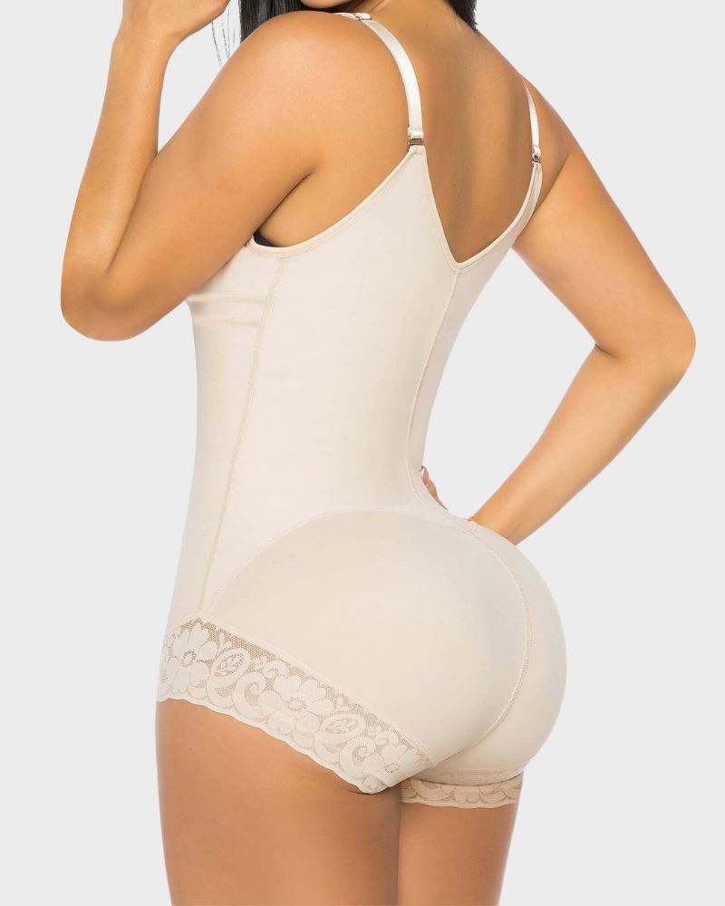 BlissShe® Lace Zipper Open Bust Shapewear