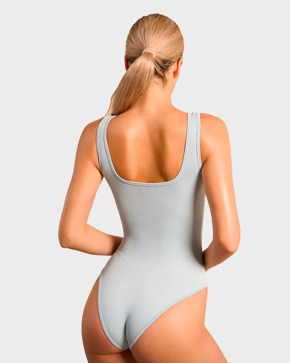 BlissShe® Wide Strap Backless Thong Bodysuit