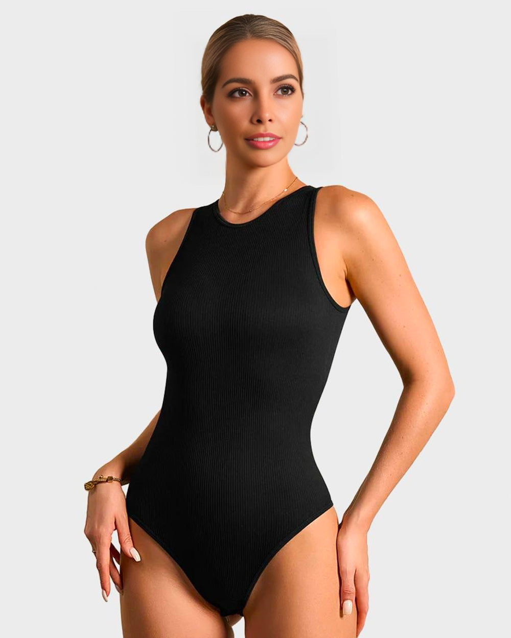 BlissShe® Sleeveless High Neck Bodysuit