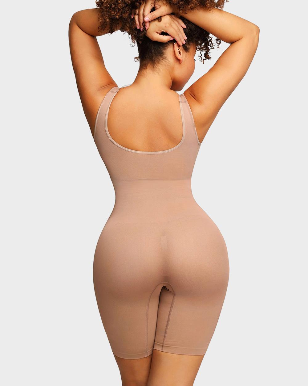 BlissShe® nahtloser, modellierender Bodysuit für die Mitte der Oberschenkel