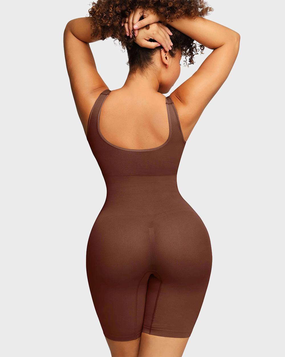 BlissShe® nahtloser, modellierender Bodysuit für die Mitte der Oberschenkel