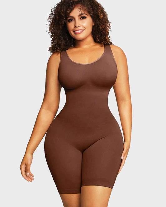 BlissShe® nahtloser, modellierender Bodysuit für die Mitte der Oberschenkel