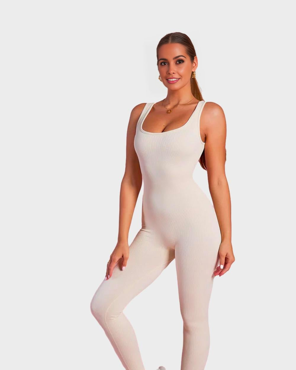 BlissShe® Square Neck Jumpsuit Onesie