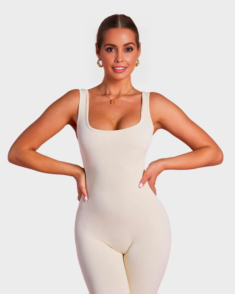 BlissShe® Square Neck Jumpsuit Onesie