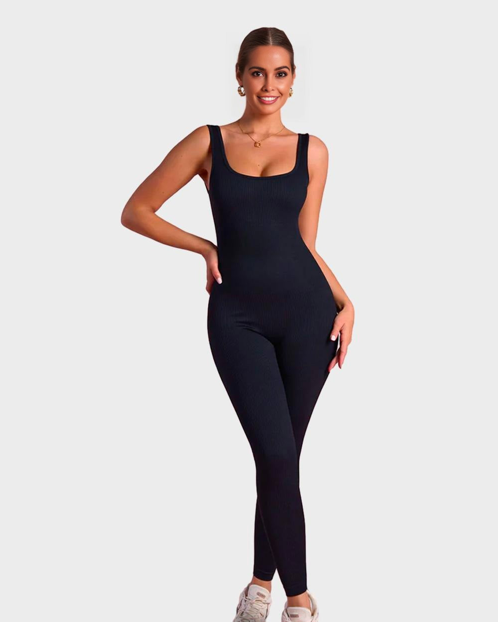 BlissShe® Square Neck Jumpsuit Onesie