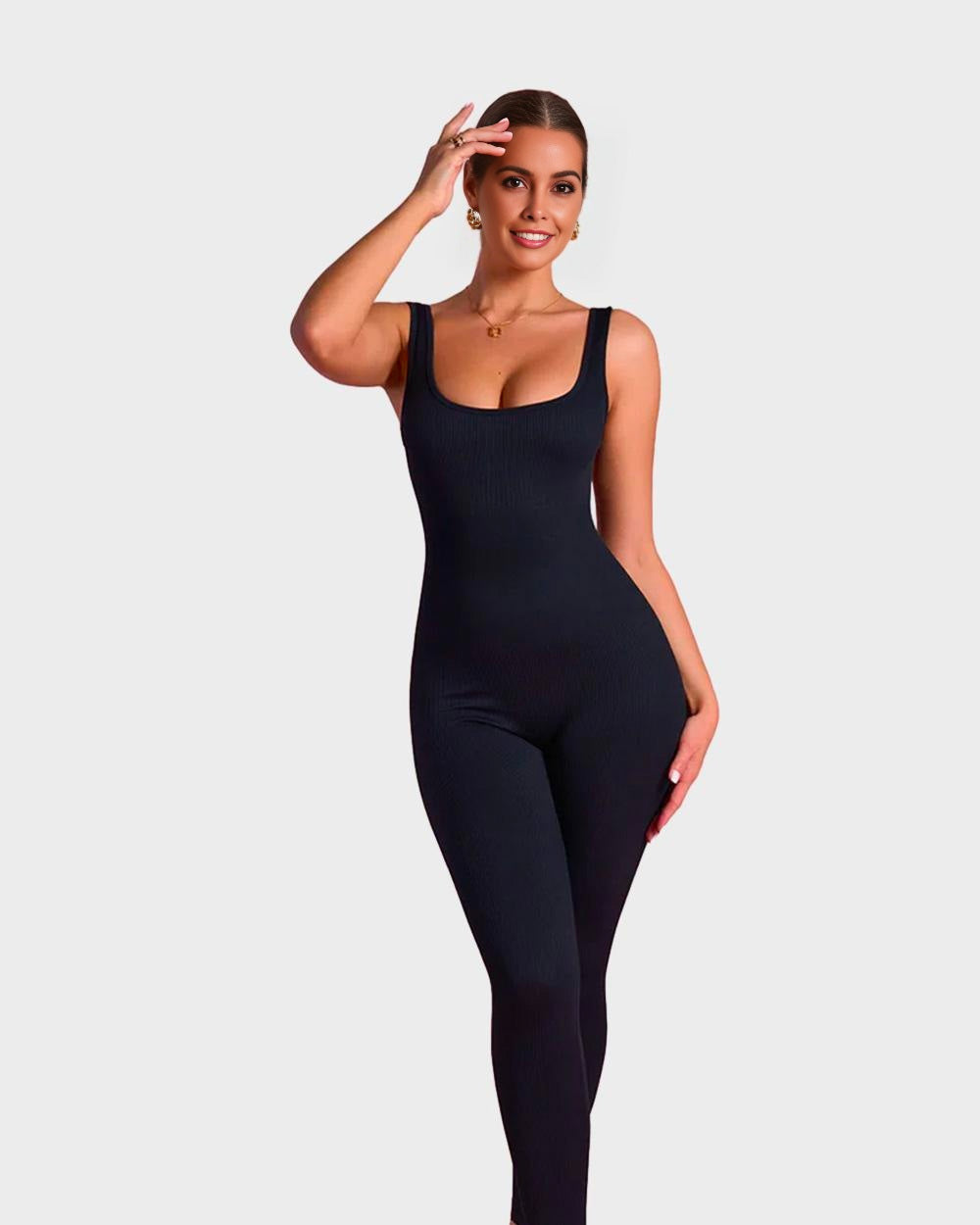 BlissShe® Square Neck Jumpsuit Onesie