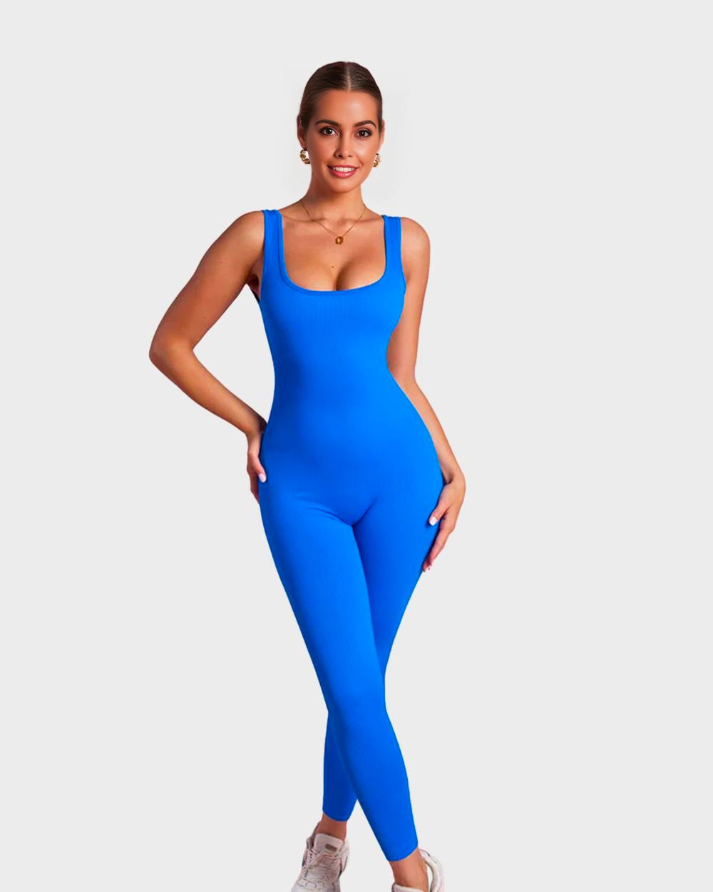 BlissShe® Square Neck Jumpsuit Onesie