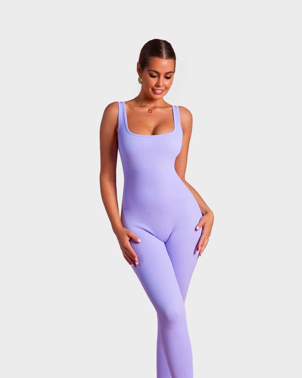 BlissShe® Square Neck Jumpsuit Onesie