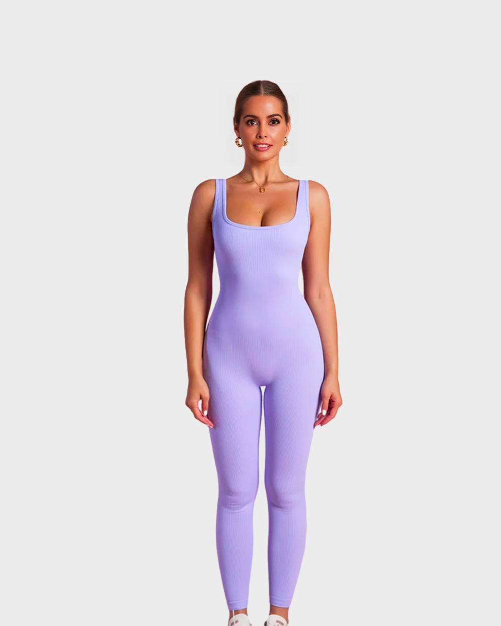 BlissShe® Square Neck Jumpsuit Onesie