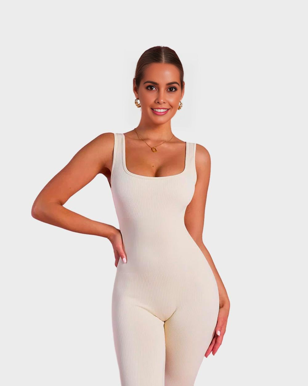 BlissShe® Square Neck Jumpsuit Onesie