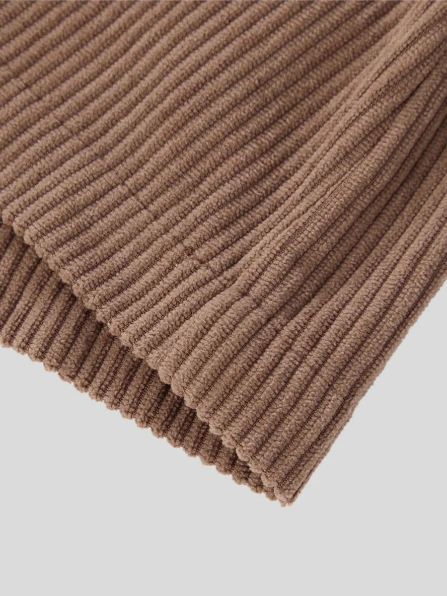 Classic High-Low Corduroy Skirt